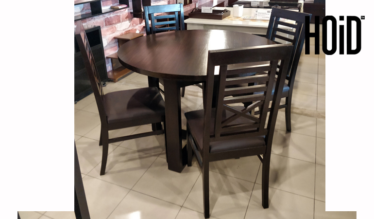 Gol Round Dining Table With 4 Chairs, Furniture Round Table Kitchen