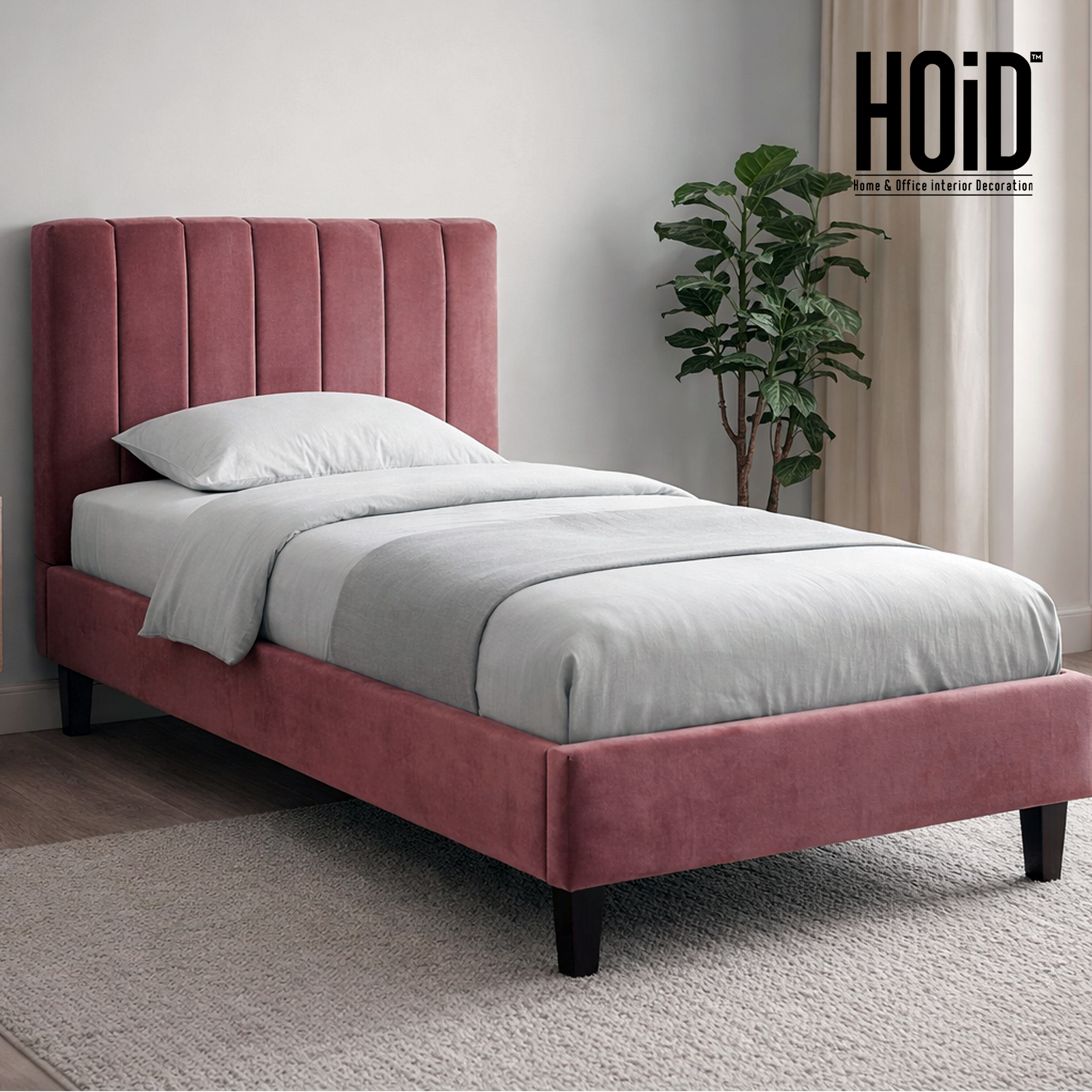 belt bed single suede