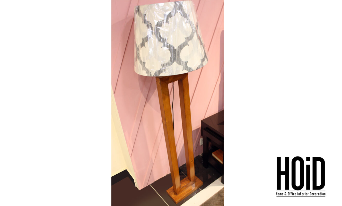 Empire Wooden Floor Lamp with Shade HOiD.pk