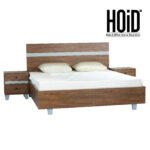 droll bed with 2 side tables in pegodas