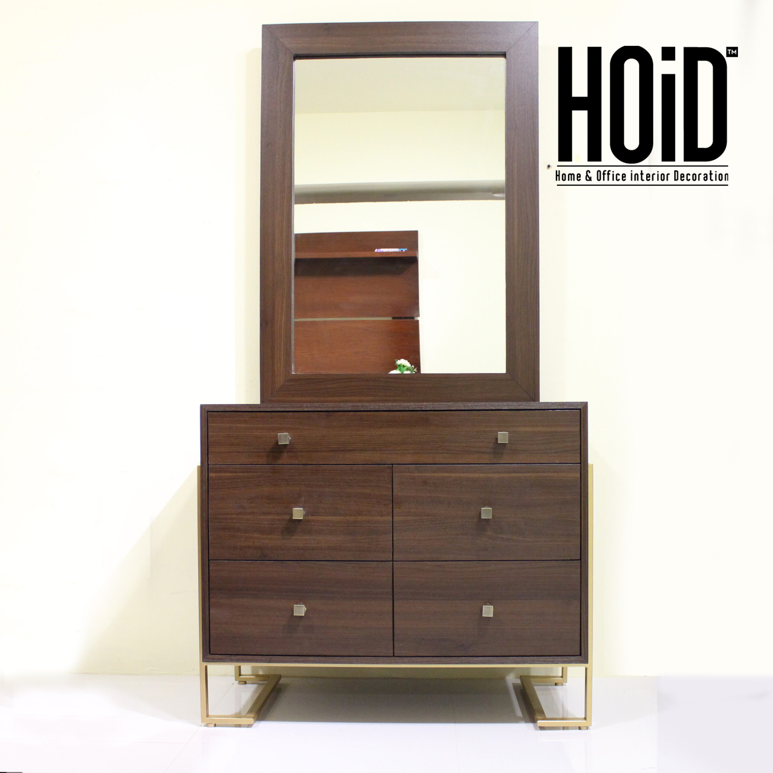 Prime Dresser with 5 Drawers and Mirror HOiD.pk