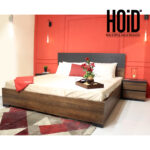 Bed with side tables