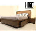 lincoln bed with storage and 2 side tables
