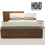 code bed with extended sides and 2 side tables
