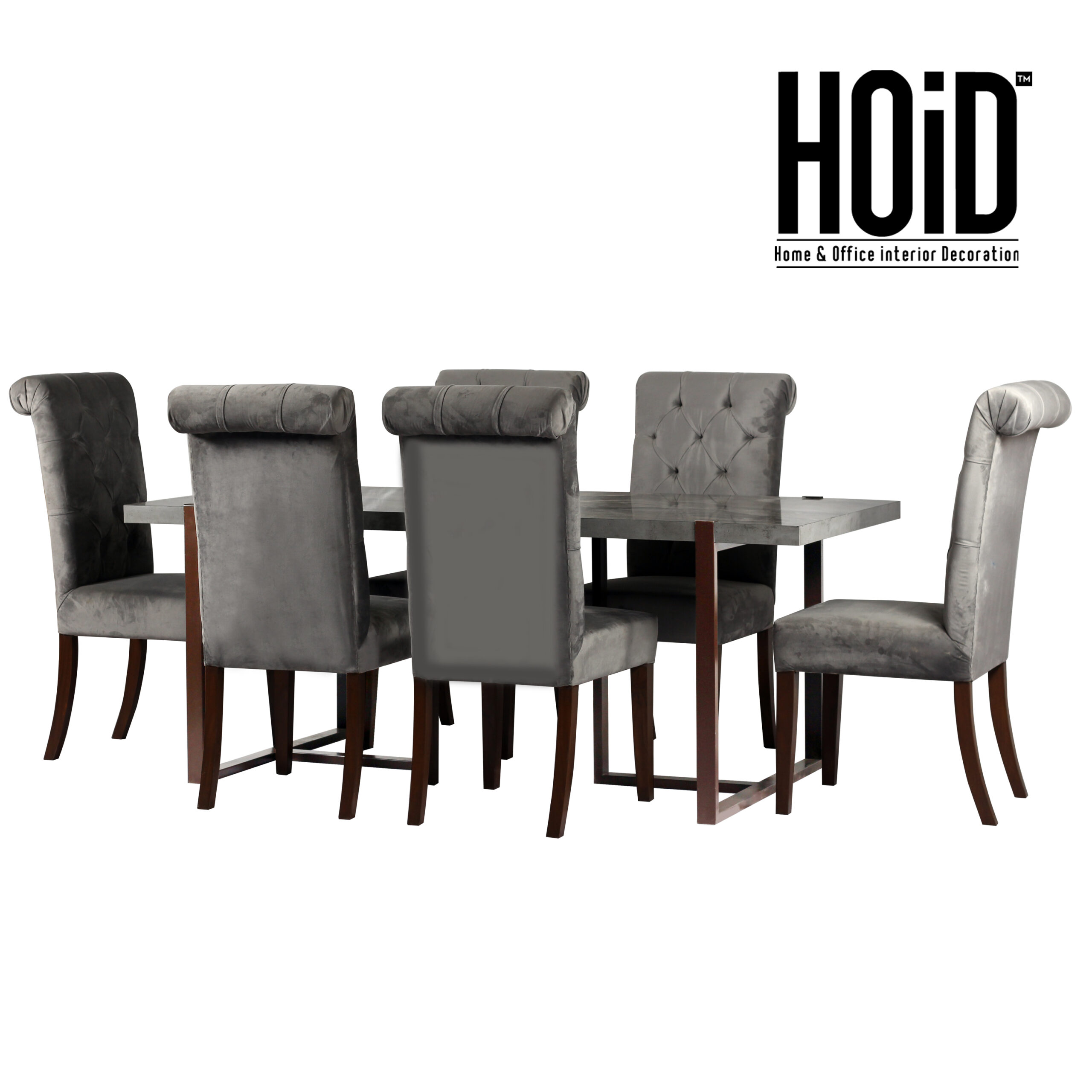 Connect Dining Table with 6 Arzu Chairs HOiD.pk