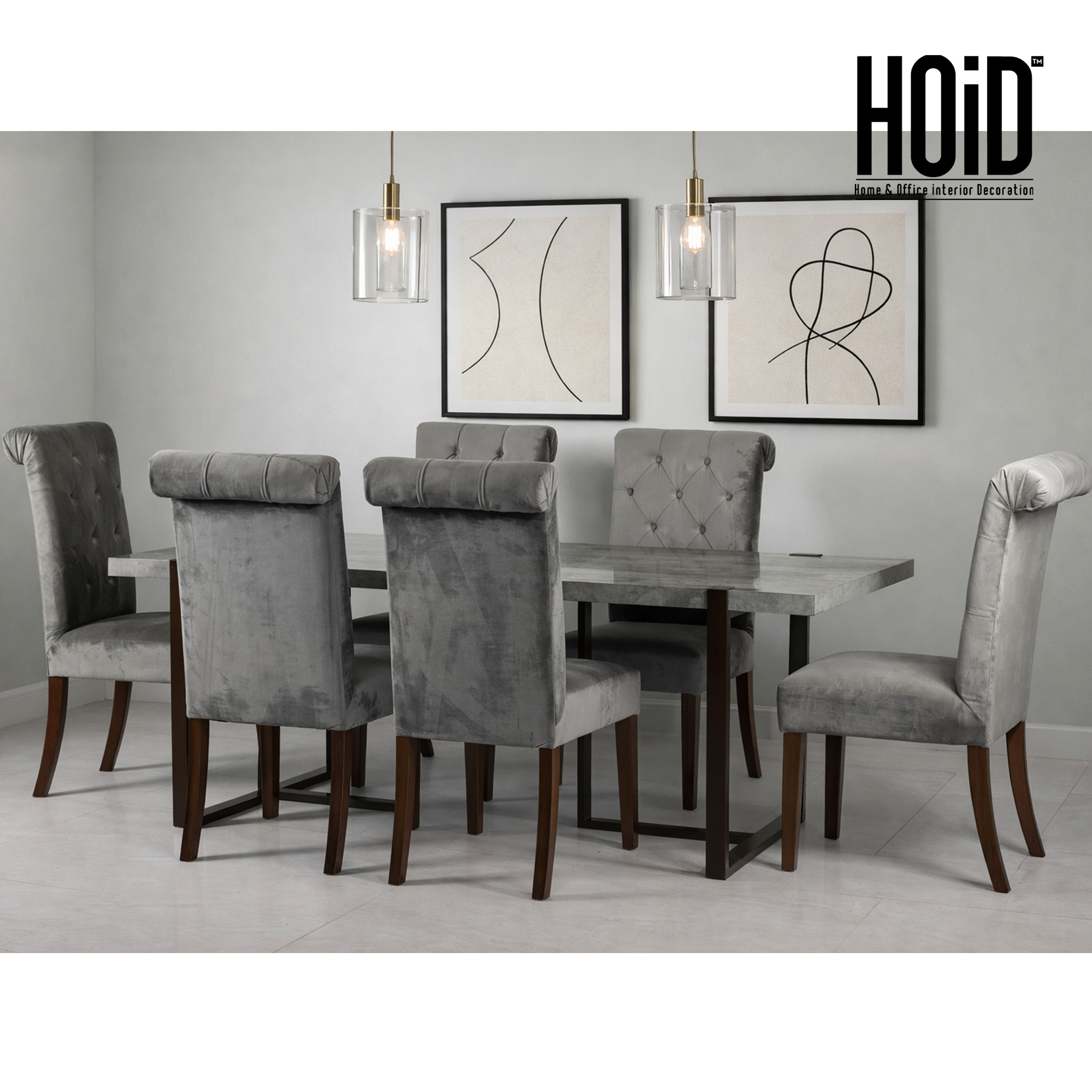 connect table with 6 arzu chairs
