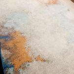 Abstract design floor rug.