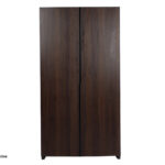 "Goof 2 Door Wardrobe in dark bronze melamine with a sleek design."