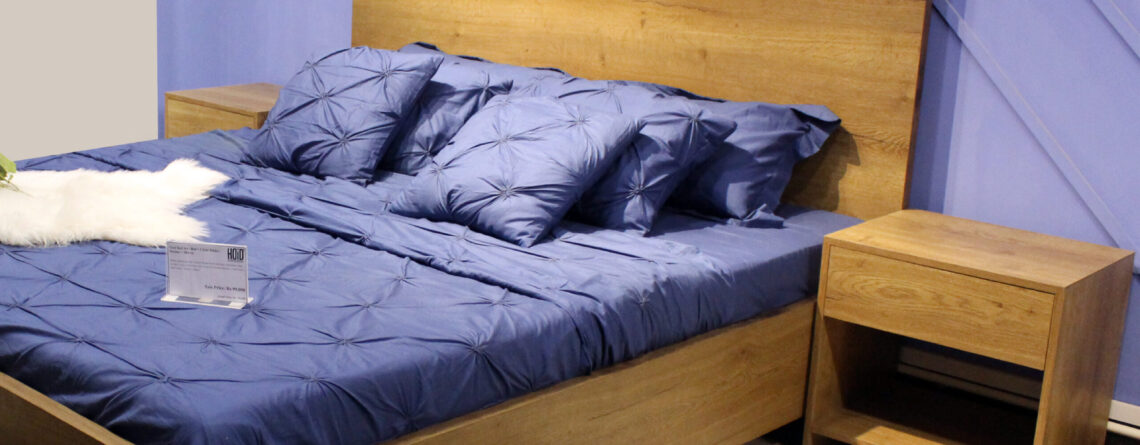 Goof Bed Set in Karachi, with side tables, dressing table and mirror