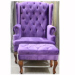 Single Sofa with Footrest