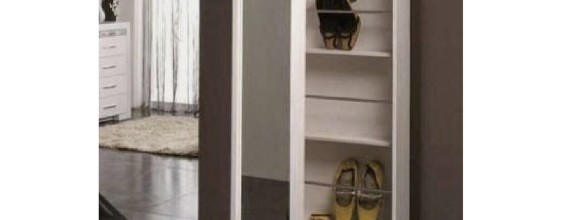 Stand Storage with Mirror