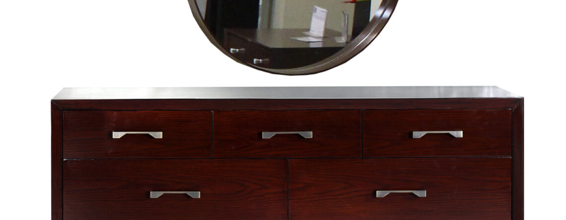 dresser with mirror