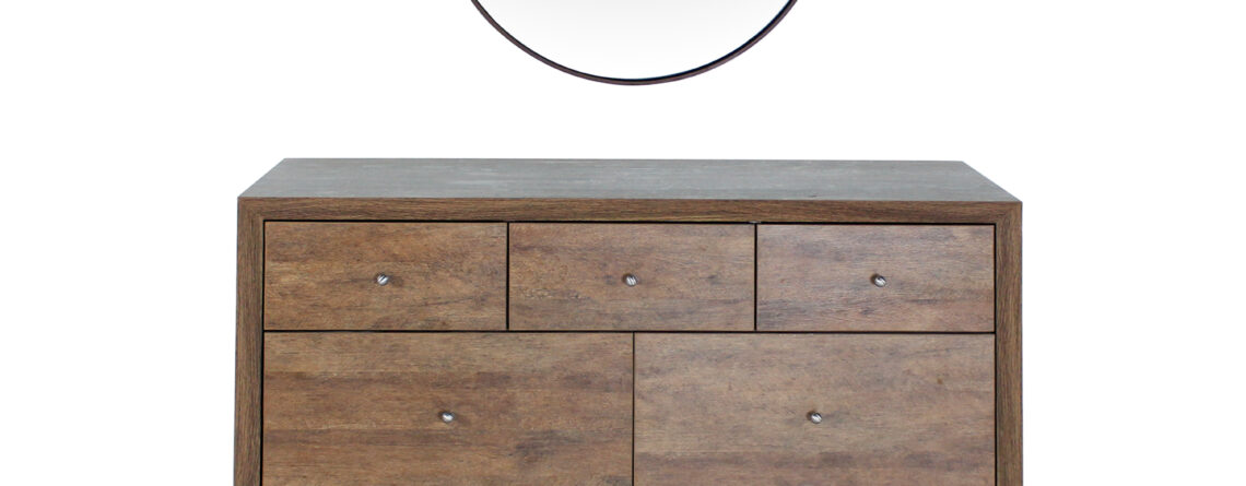 dresser with mirror