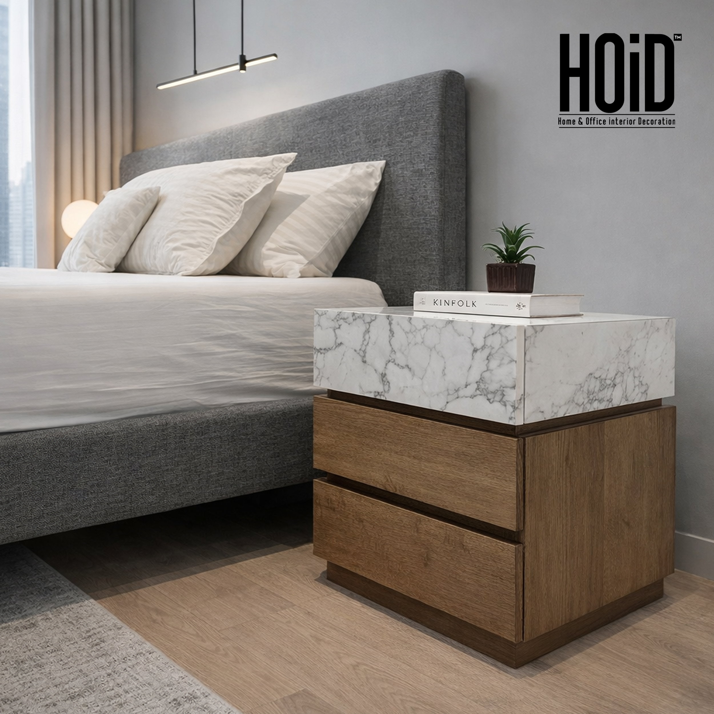 citi bed with 2 haven side tables